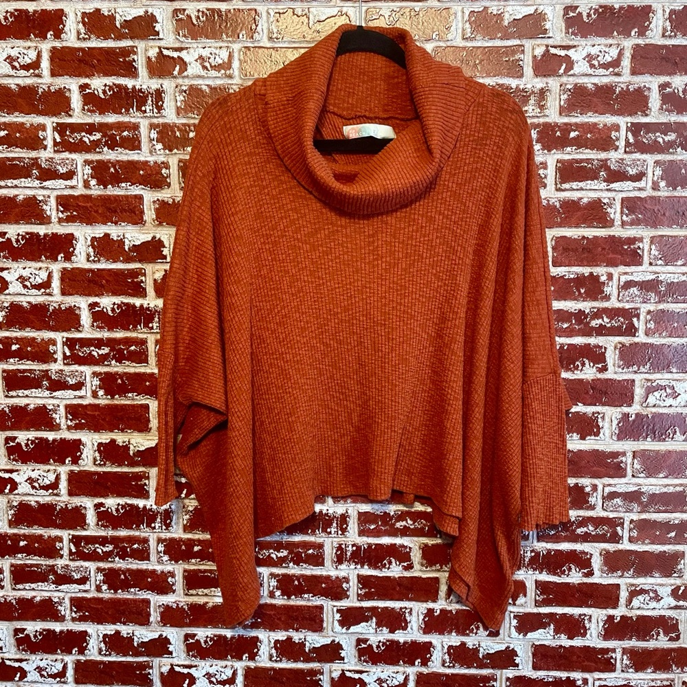 Free People Beach cow neck split back sweater. Women’s size L